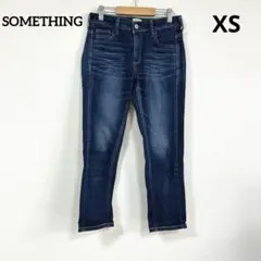 SOMETHING デニム ウォッシュ加工 ストレッチ有 XS