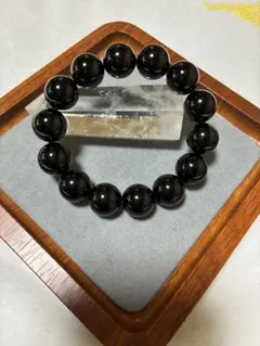 超希少！大大玉!!　天然　モリオン　水晶混　ブレスレット　16.2mm玉 超希少！大大玉!! 天然 モリオン 水晶混 ブレスレット 16.2mm玉 - メルカリ