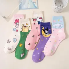 ハローキティ、クロミ靴下 レディース 5足セット