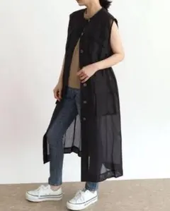 ヤマダヤ CLOVE シアーロングワンピース　ジレ