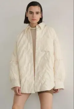 CLANE クラネ　PADDED CRUMPLY SHIRT JACKET