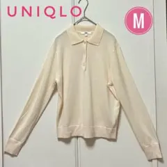★美品★ユニクロUNIQLO メリノポロセーター ナチュラル M上品カラー 人気