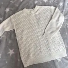 ＧＵ　ジーユー　ホワイト ニットセーター レディース　Mサイズ 長袖