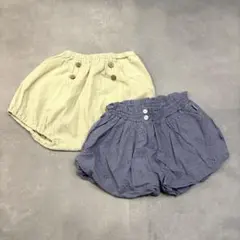 テータテート ベビーブルマ かぼちゃパンツ２点セット 80cm