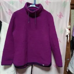 ランズエンドフリースハイネックトレーナー赤紫お値下げ