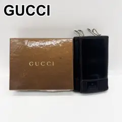 GUCCI グッチ レザー ヴィンテージ 6連キーケース ブラック
