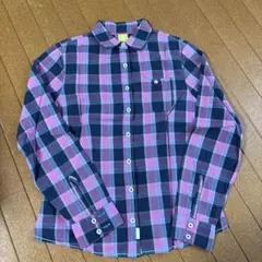adidas NED LABEL チェックシャツ 長袖 ネイビー/ピンクのサムネイル
