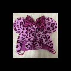 ミニーヒョウ柄ファンキャップ