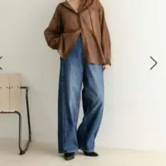 LOWRYS FARM✨ワイドパンツ ジーンズ カーブデニムのサムネイル
