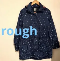 rough ラフ 星柄フード付きジャンパー Lサイズ 裏地メッシュ ネイビー