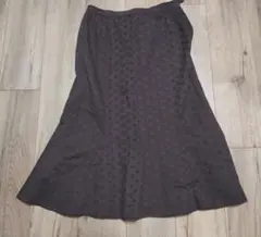 レリアン　チョコレート色花柄　マーメイドスカート