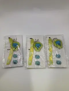 コカコーラ Qoo クー オリジナルストラップ グリーン 3セット ※難あり