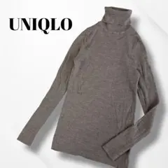 UNIQLO/ユニクロ/エクストラファインメリノリブタートルネックセーター