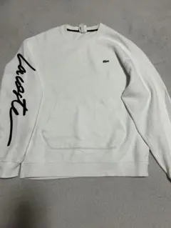 LACOSTE スウェット ホワイト ロゴプリント