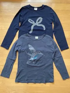 【KIDSシリーズ】ZARA GIRLS：2枚セットモチーフカットソー11/12