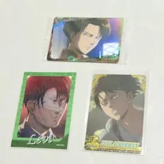 進撃の巨人　カード　リヴァイ　3点