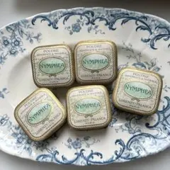 フランスアンティーク　NYMPHEA パウダーボックス　ブロカント　3個セット フランスアンティーク NYMPHEA パウダーボックス ブロカント 3個セット