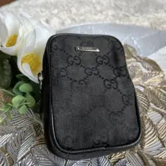 GUCCI グッチ シガレットケース ポーチ GGキャンバス 黒のサムネイル