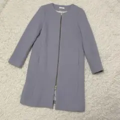 Loungedress♡ラウンジドレス　ノーカラーコート　ブルーのサムネイル