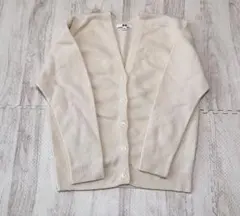 匿名配送◆UNIQLOユニクロ◆カーディガン 毛100%◆Sサイズ◆白