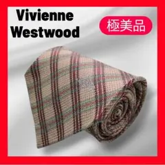 極美品✨ヴィヴィアンウエストウッド　ネクタイ ベージュ FREEシルク高級感人気