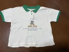 リトシー　ミッキーマウス ポロシャツ 100cm ホワイト/グリーン　しまむら