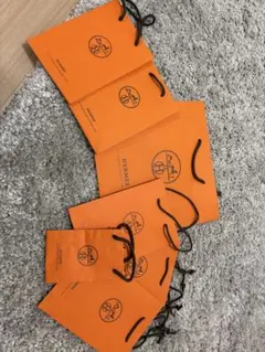 HERMES ショップ袋 オレンジ 7枚セット