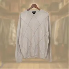 DOCKERS クルーネック ニット アーガイル アイボリー系