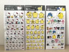 ハローキティ・ポムポムプリン・サンリオステッカーセット３枚