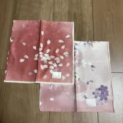 ［未使用］宇野千代　桜模様ハンカチ 2枚セット