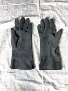 グレー スエード 本革　ロンググローブ