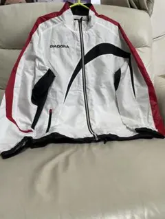 DIADORA ウィンドブレーカー上下セット 白黒赤 ②