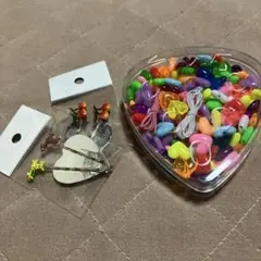大倉トーイ カラフルビーズセット ハート型 ヘアピン