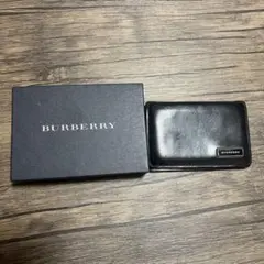 BURBERRY ブラック レザー カードケース 箱付き