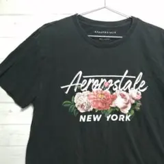 Aeropostale 花柄プリント Tシャツ 黒