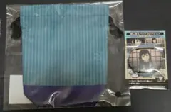 鬼滅の刃　時透無一郎　ちりめん巾着　缶バッジ