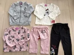 Disneyミニーちゃん パーカー トレーナー 長袖 長ズボン 5点セット80
