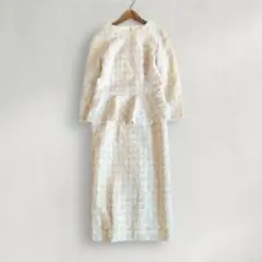 【定価3.7 万】ストロベリーフィールズ ワンピース ペプラム ツイード