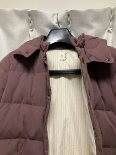 【Samansa Mos】フード付き ダウンジャケット ブラウン