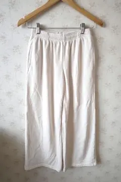 ☆UNIQLO ユニクロ スウェット ワイドパンツ オフホワイト S☆