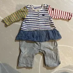 ミキハウスB子ちゃんフリル付きロンパース 80