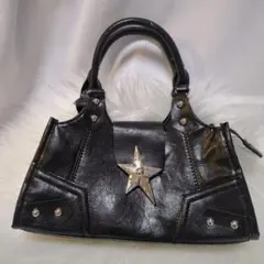 ショルダーバッグ ハンドバッグ 黒スタッズ グランジ Y2K スター ストリート