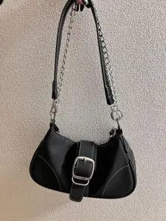 バケット型 黒 ショルダーバッグ