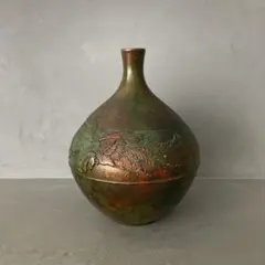 7/8終了 新品 高岡銅器 花瓶 伝統工芸品 木箱入 - メルカリ