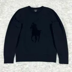 現行✨️美品 ラルフローレン スウェット トレーナー 裏起毛 ポニーロゴ 黒 2025年最新】POLO RALPH LAUREN カラー：ブラック系 トレーナー