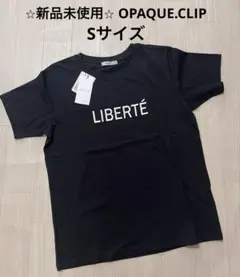 新品 未使用 オペークドットクリップ Tシャツ 半袖 黒 36 S ロゴのサムネイル