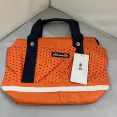 【76】 未使用品 ellesse エレッセ ドット柄 トートバッグ オレンジのサムネイル
