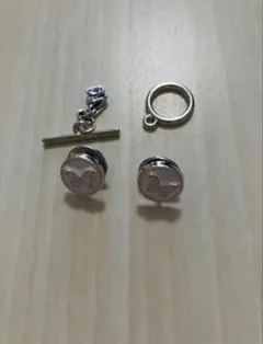 スタッドピアス3点セット 蝶デザイン フラワーデザイン パール付き