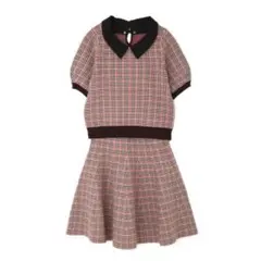 JILLSTUART チェック柄ニットセットアップ