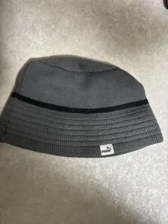 PUMA グレー ストライプ ニット帽のサムネイル